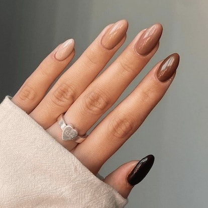 Chocolate milk nails. 