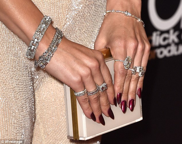 Top priority: Those surveyed said that manicured nails are more important that being tanned (46per cent), wearing great accessories (25per cent) and wearing makeup (20per cent) - (pictured: Jennifer Lopez)