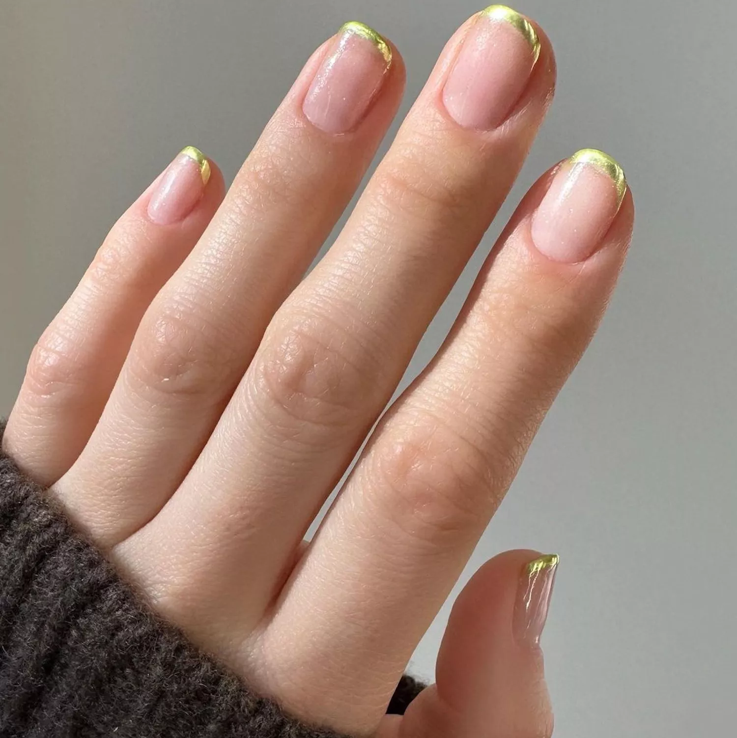 gold french tips 