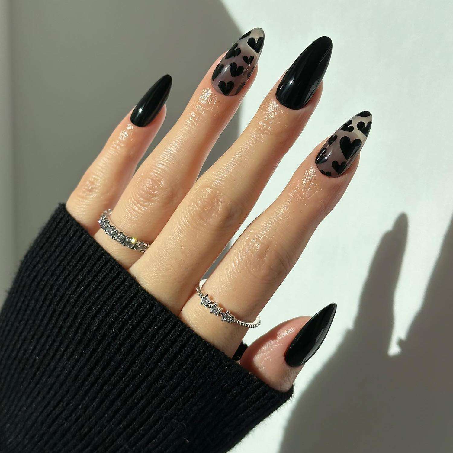 Gothic Valentine Nails Are the Ironic Trend for V-Day Haters