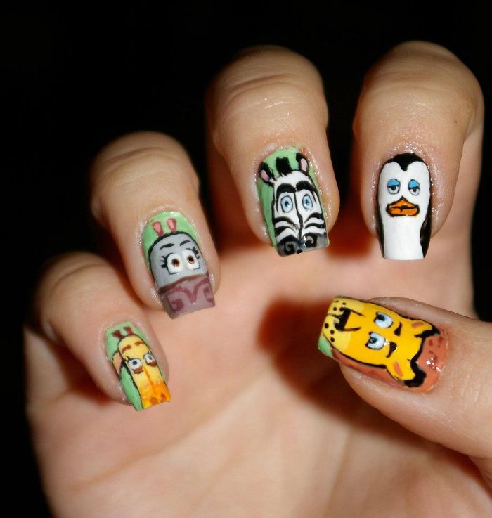 I Paint My Nails With Favorite Cartoons, Movies And Snacks