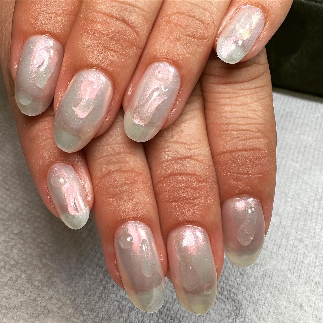 pearl 3d nails — 2024 nail trends