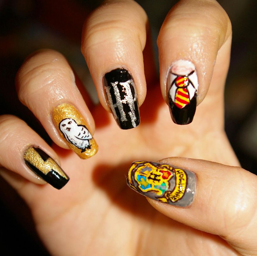 I Paint My Nails With Favorite Cartoons, Movies And Snacks