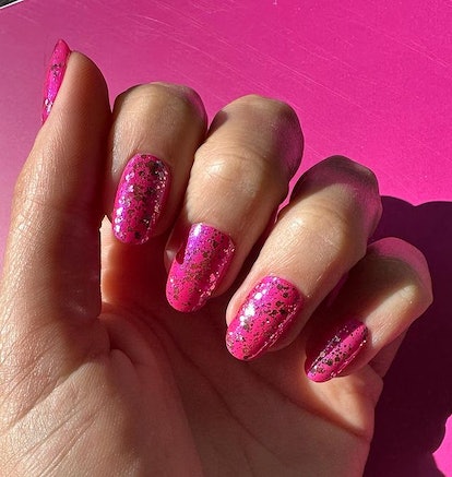 Barbiecore nails.