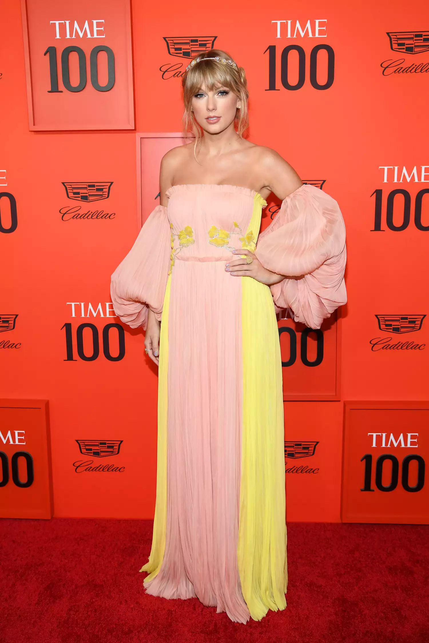 Taylor Swift on the red carpet at the TIME 100 Gala Red Carpet