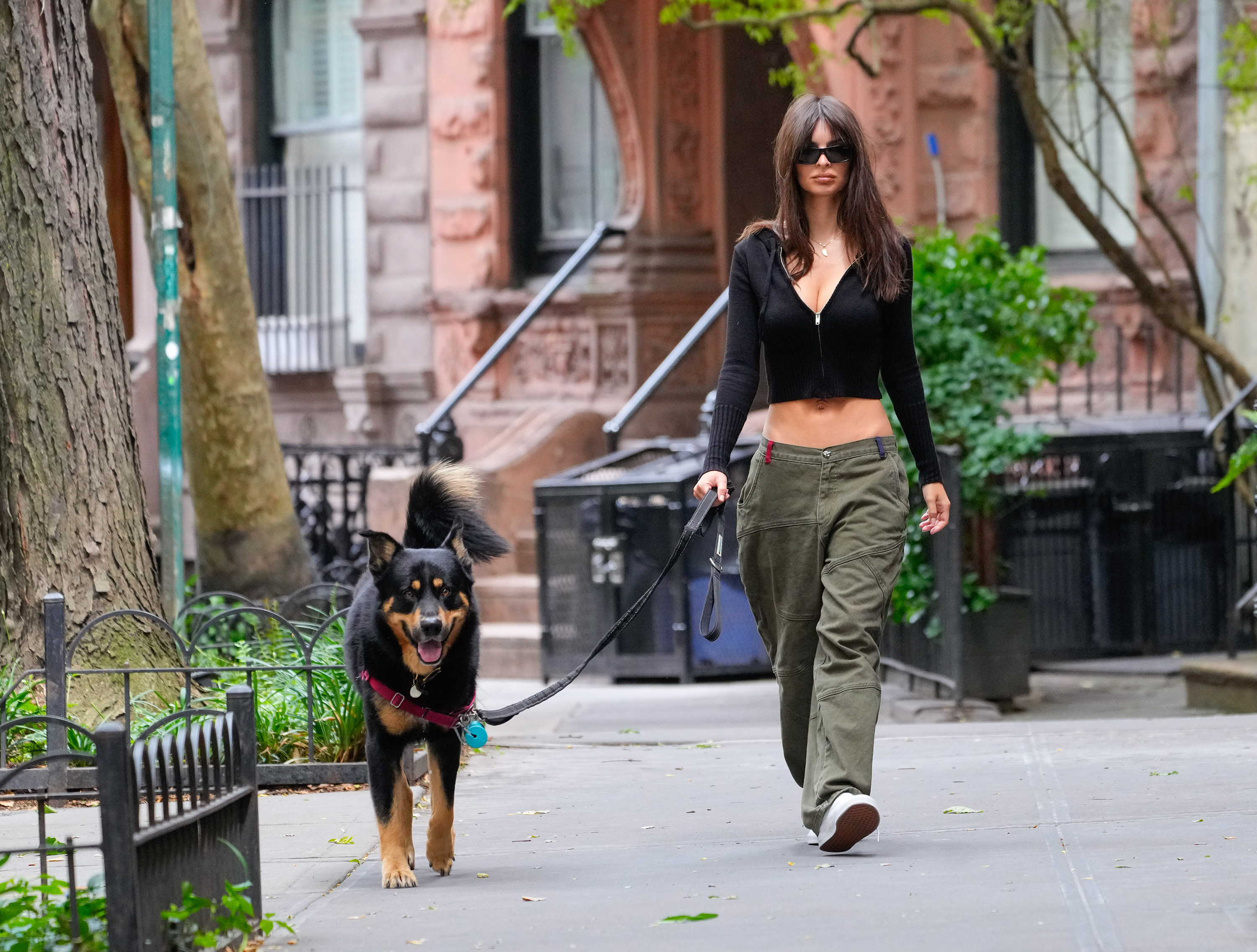 Emily Ratajkowski is seen walking her dog Colombo on Wednesday, June 21, 2023, in New York City.