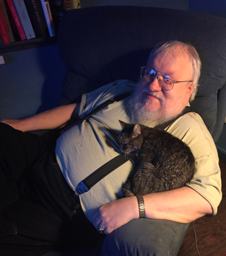 George R.R. Martin remembers his beloved cat with a sweet throwback photo on National Pet Day.