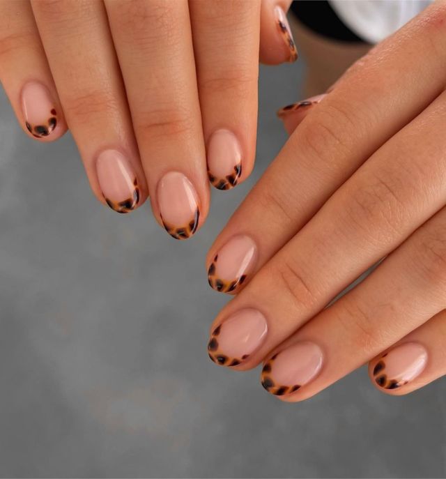 Tortie French Nails