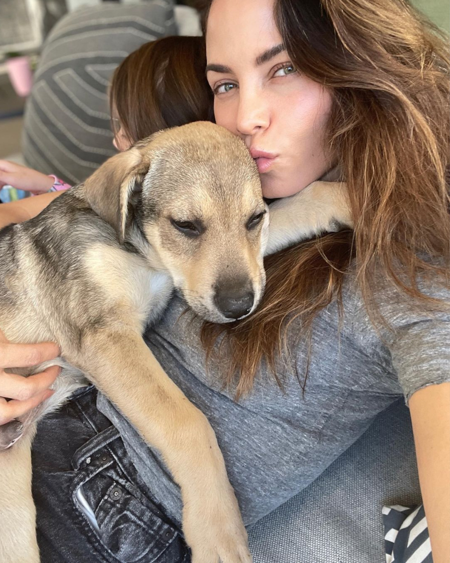 Jenna Dewan is saying hello to another furry addition to her family after the sudden loss of her dog Violet.