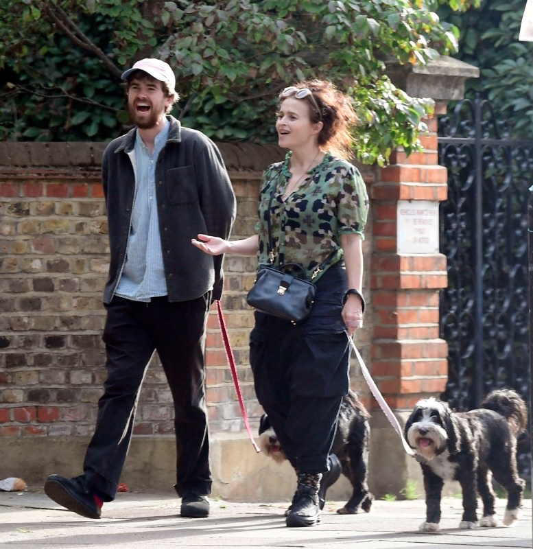 Helena Bonham Carter, Freddie Highmore dogs