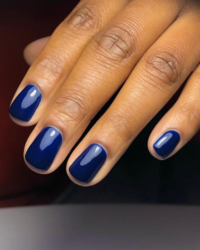 gel nail designs: ink blue @paintedbyjools