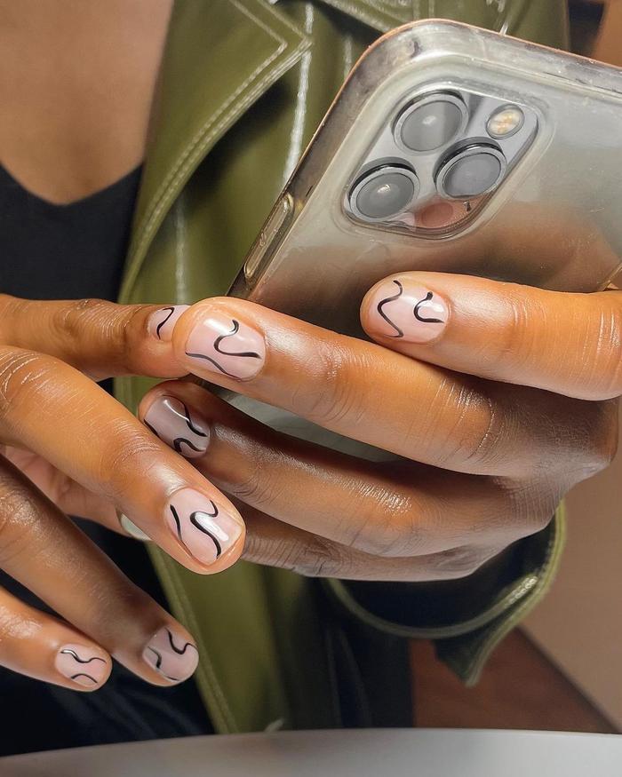 gel nail designs: nail swirl nail art @paintedbyjools