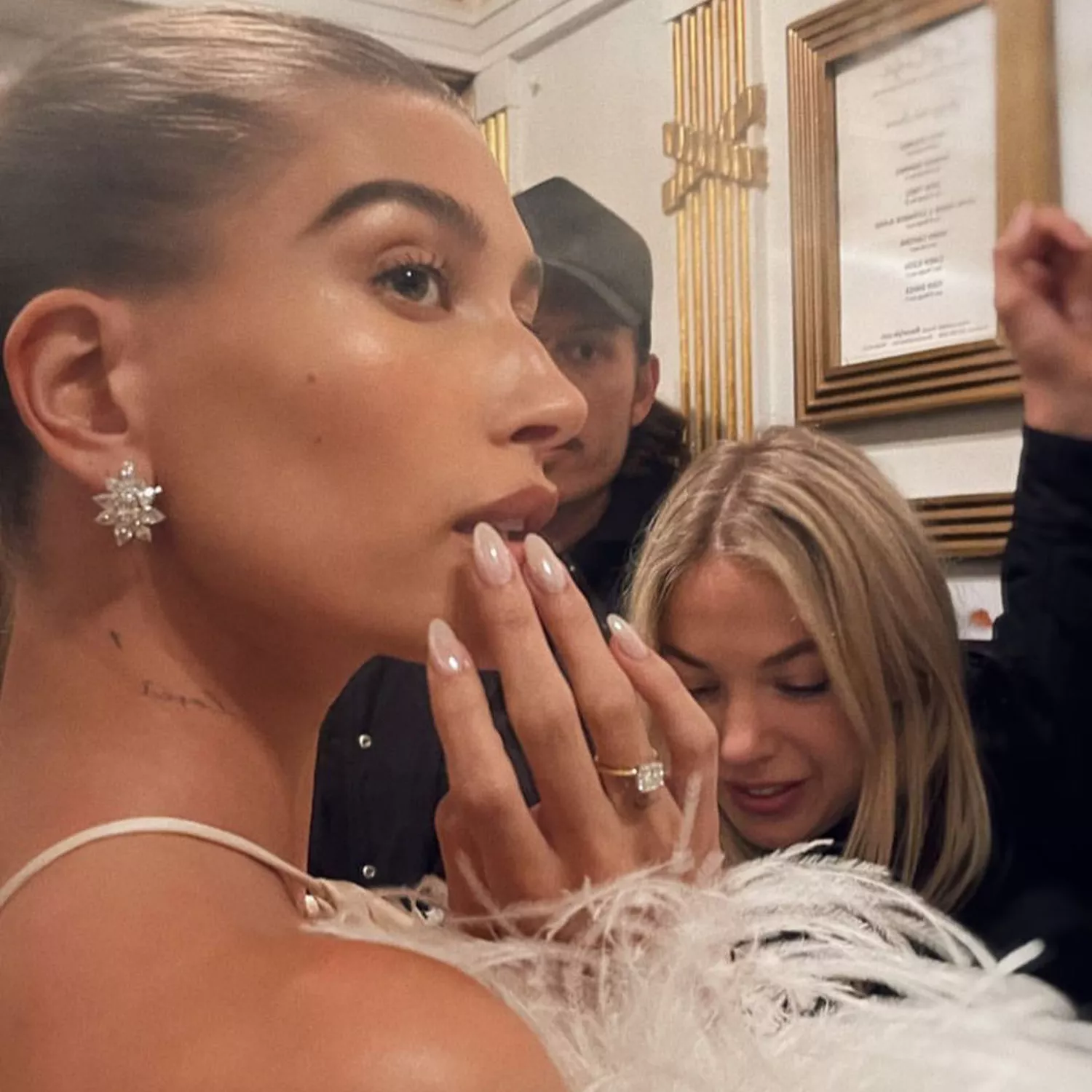 hailey bieber glazed donut nails