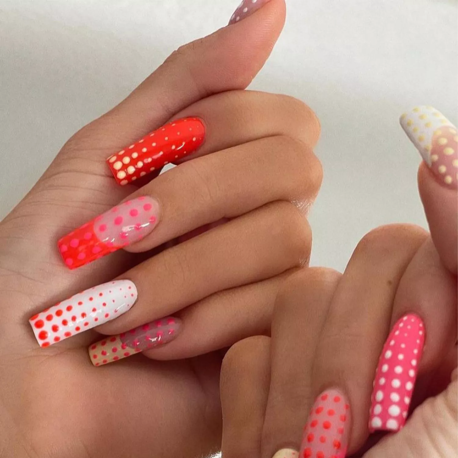 Kylie Jenner Polka Dot Nails