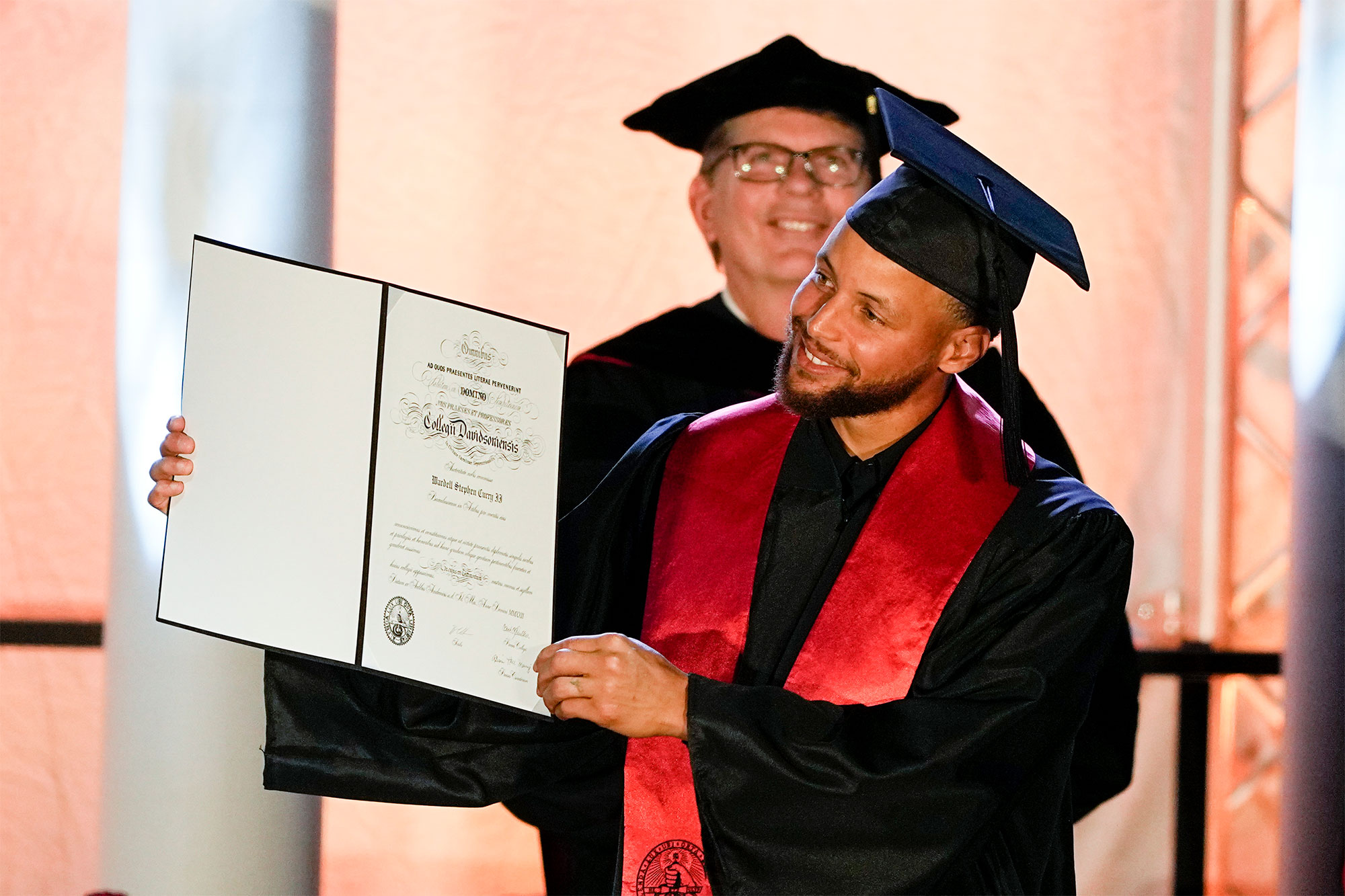 Steph Curry graduates from Davidson College