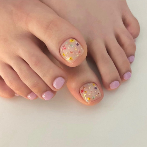 43 Cute Toe Nail Designs : Flower Inside Toe Nails I Take You | Wedding  Readings | Wedding Ideas | Wedding Dresses | Wedding Theme