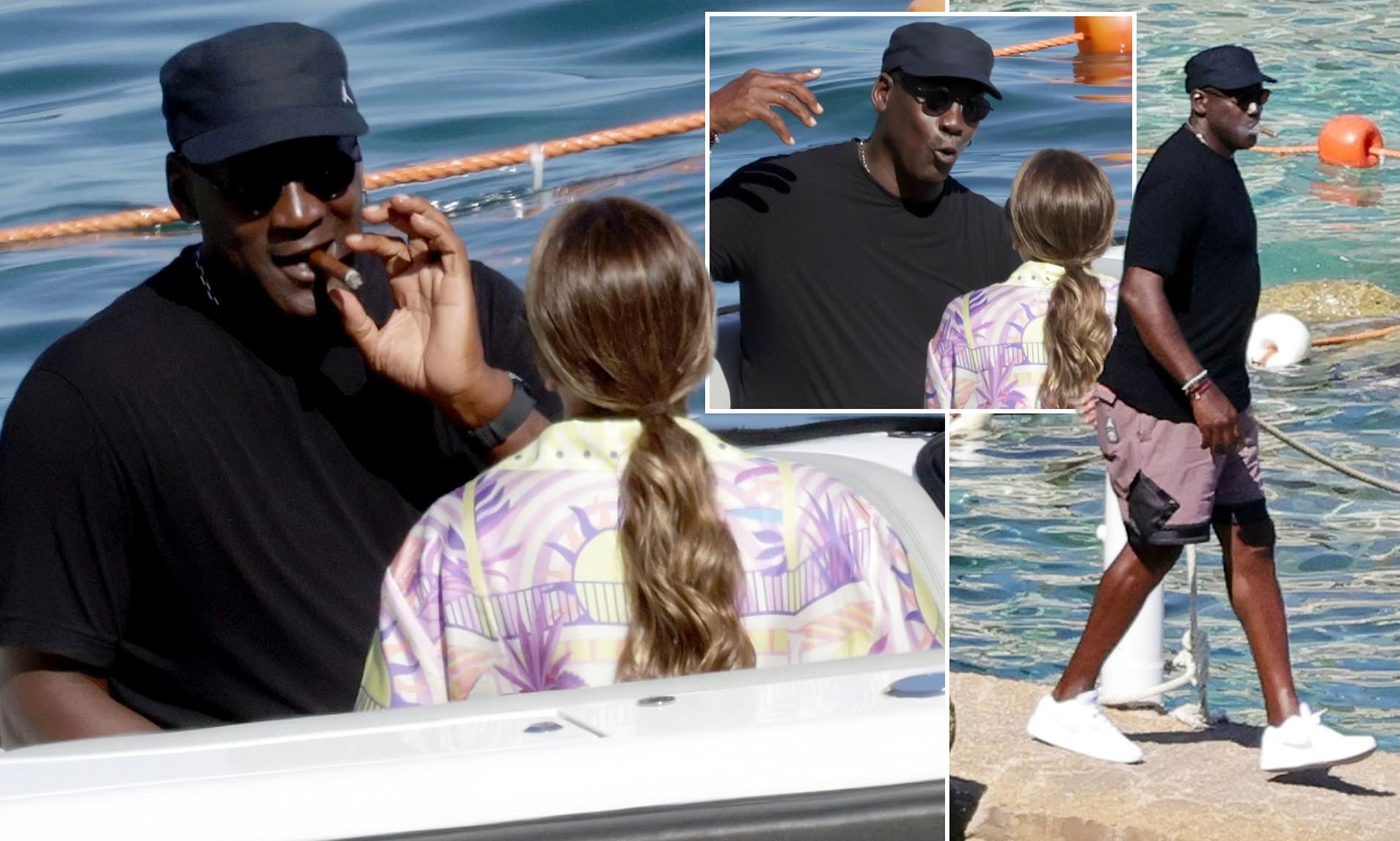 Michael Jordan smokes a cigar as he relaxes on Italy vacation with wife  Yvette Prieto | Daily Mail Online