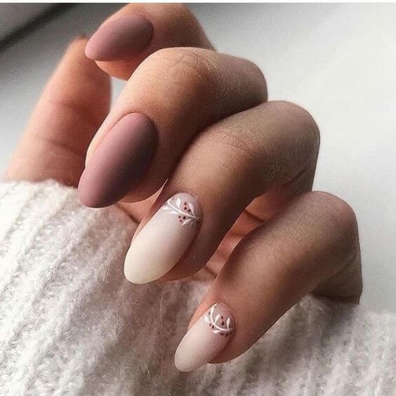 Short Brown Acrylic Nails