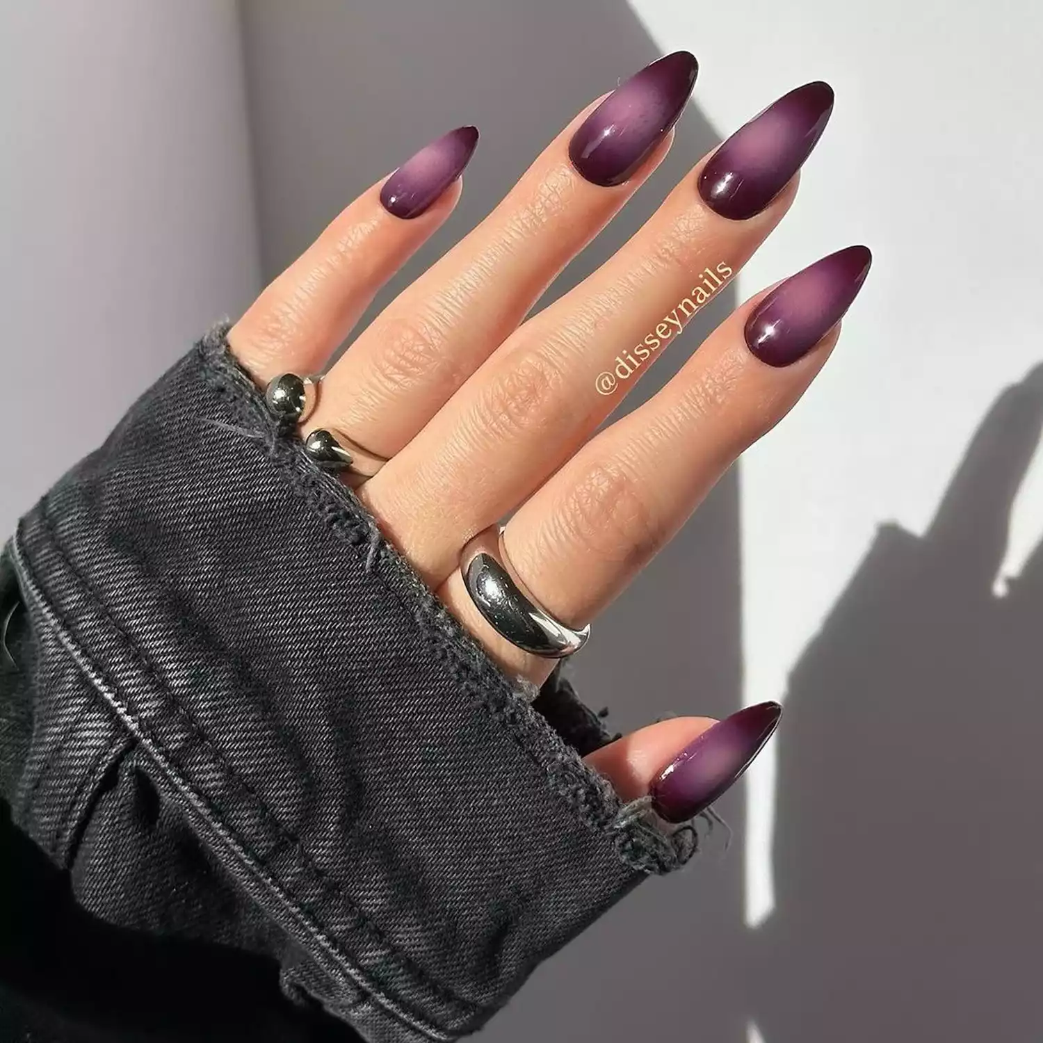 Amethyst Aura Nails - Byrdie Dark Nail Ideas