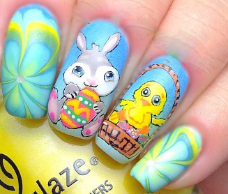 easter nails design easy