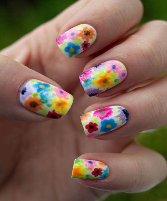 Multi Coloured Floral Pattern