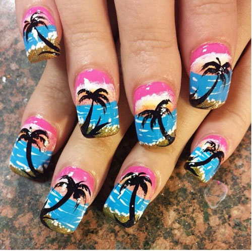 Palm Tree Free Hand Design