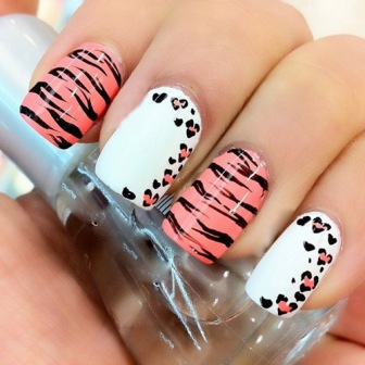 Simple Zebra Nail Design