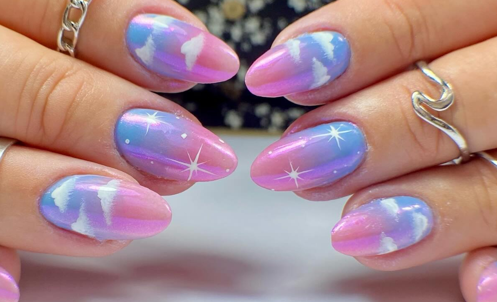 chrome cloud nails