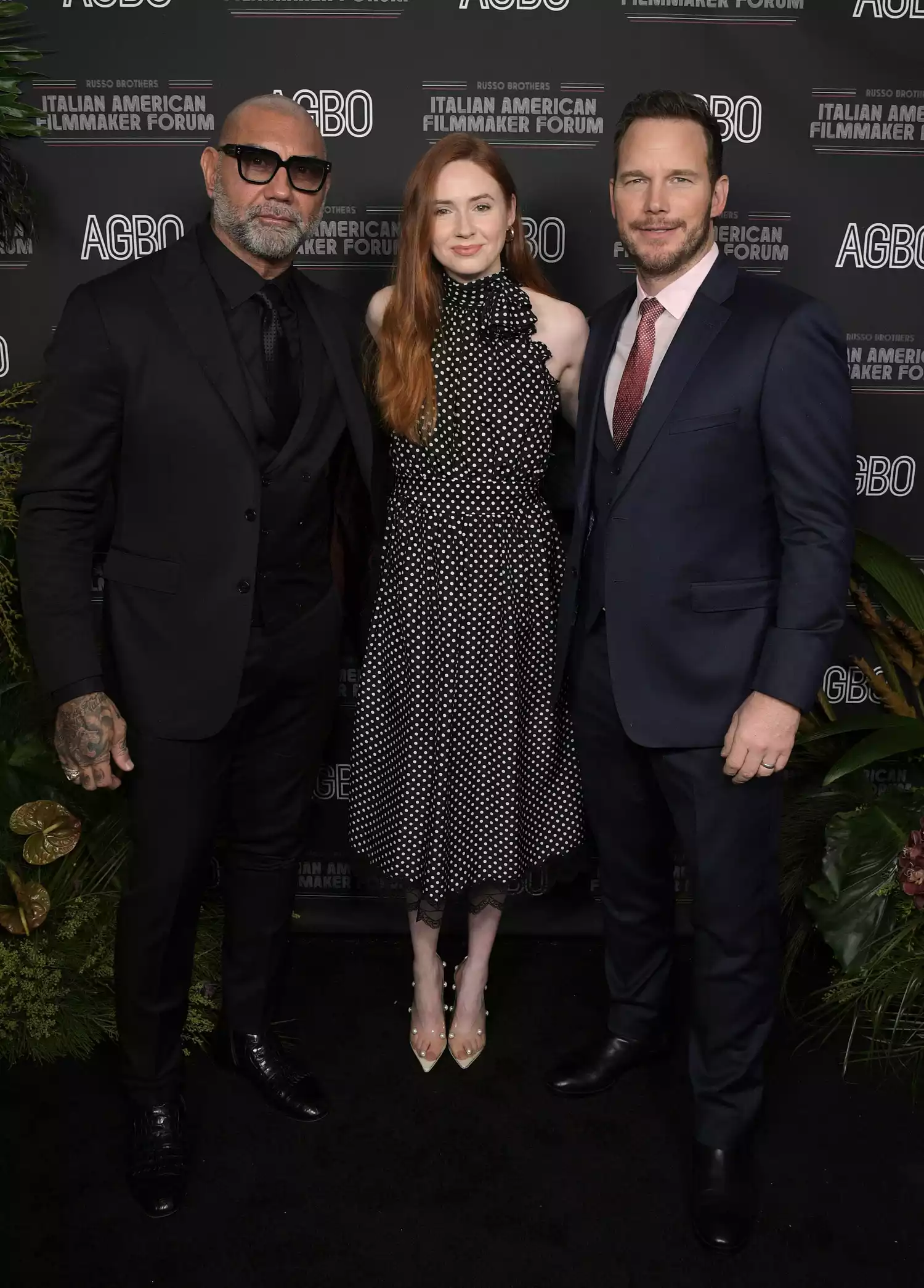 Dave Bautista Karen Gillan Chris Pratt Los Angeles 01 18 24