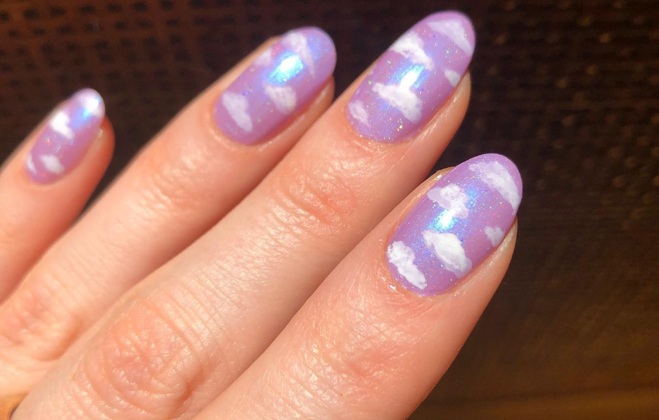 magical cloud nail design