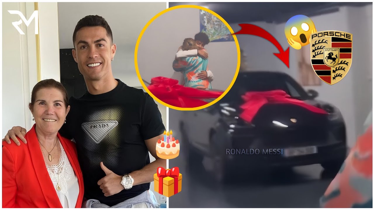 🎁 Cristiano Ronaldo Gifts his mother Maria Dolores a Porsche car for her  Birthday 🎉 - YouTube