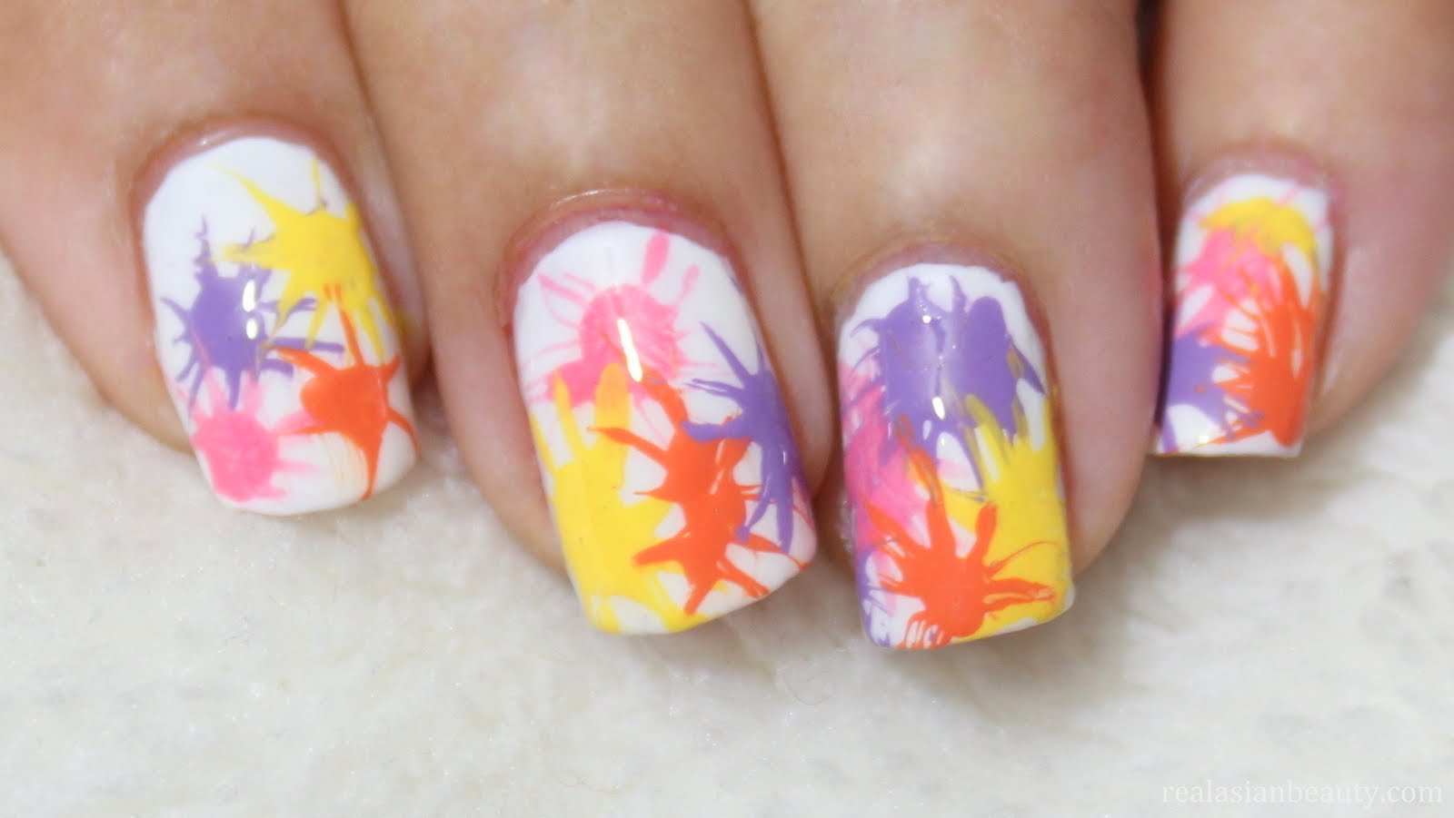 Real Asian Beauty: Paint Splatter Nail Art