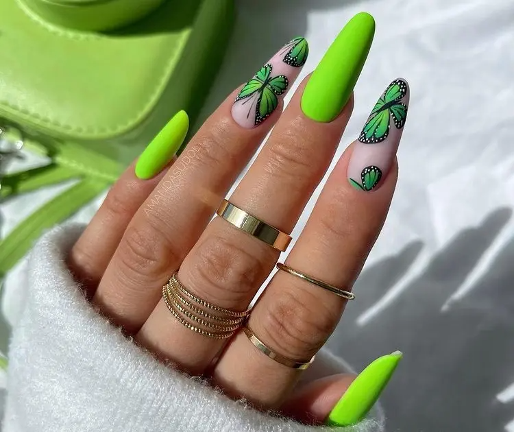 St Patrick nails 2023: 4 leaf clover and green nails – this is the recipe for good luck!