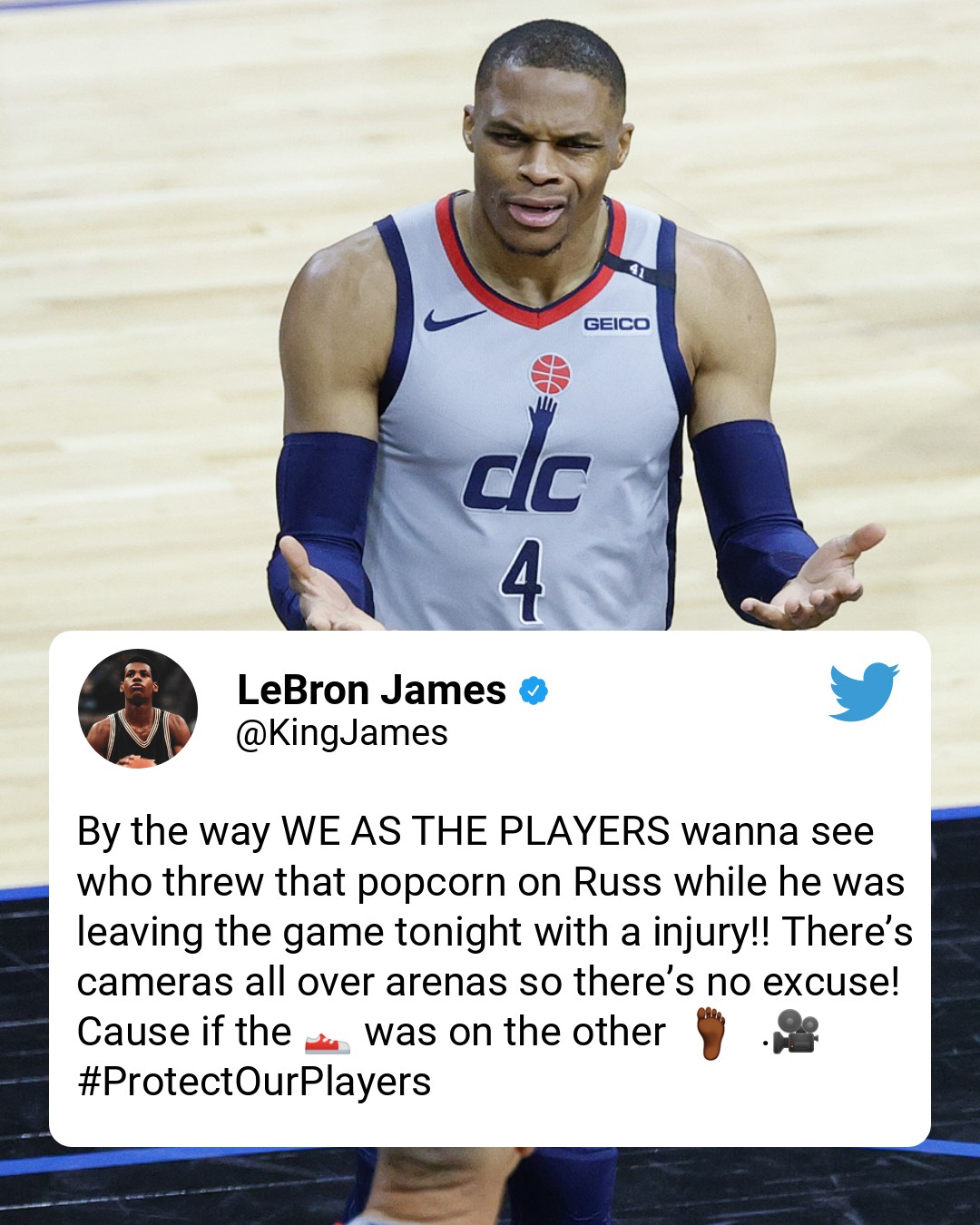 LeBron James tức giận lên tiếng khi thấy fan hâm mộ Sixers ném đồ ăn vào đầu Russell Westbrook - Ảnh 2.