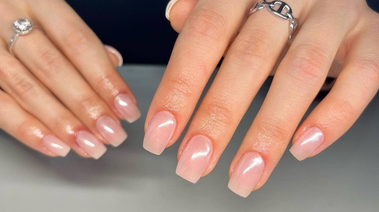 Nude Chrome Nails Are The Simple, Elegant Manicure Trend We're Loving