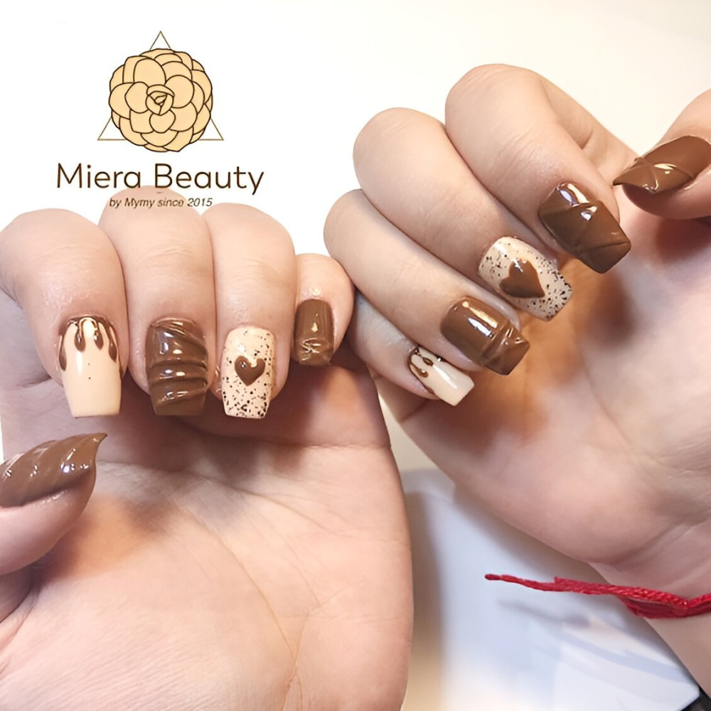 35 Chocolate Nail Art Designs That Are Sweeter Than Candies - 261