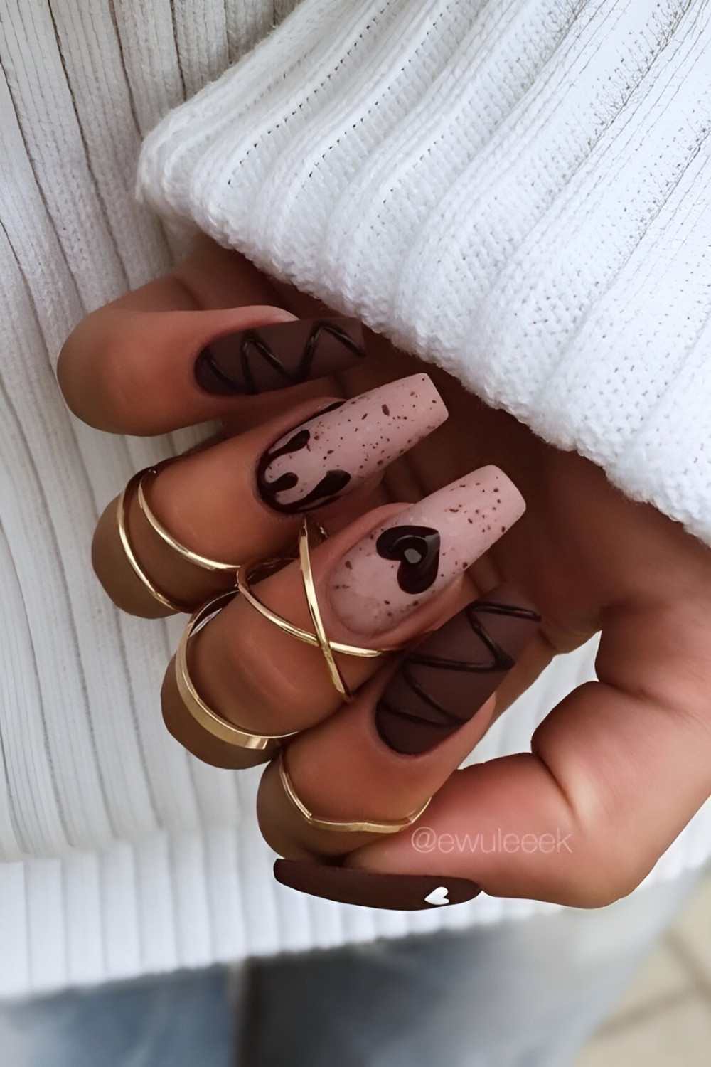 35 Chocolate Nail Art Designs That Are Sweeter Than Candies - 265