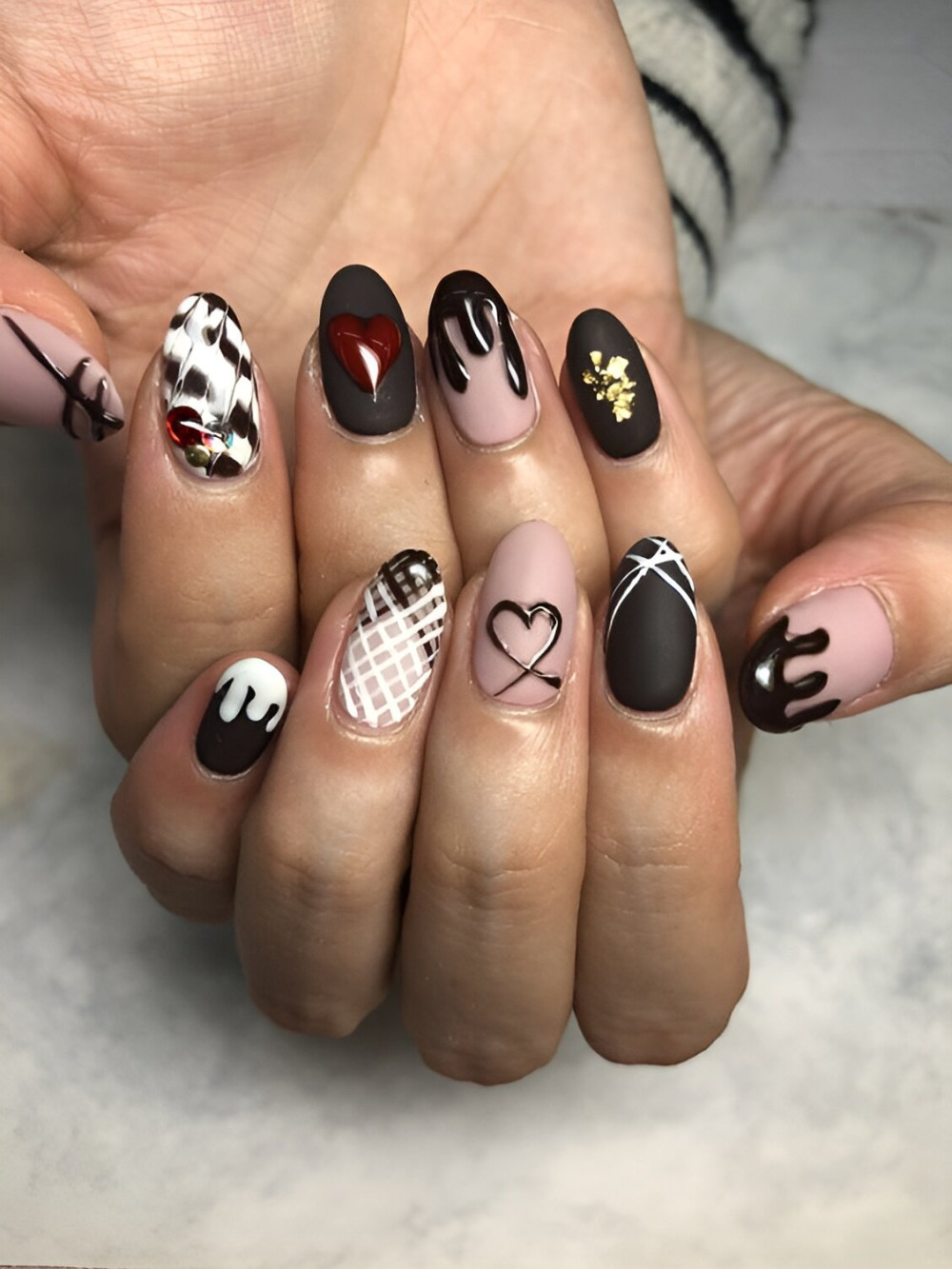 35 Chocolate Nail Art Designs That Are Sweeter Than Candies - 267