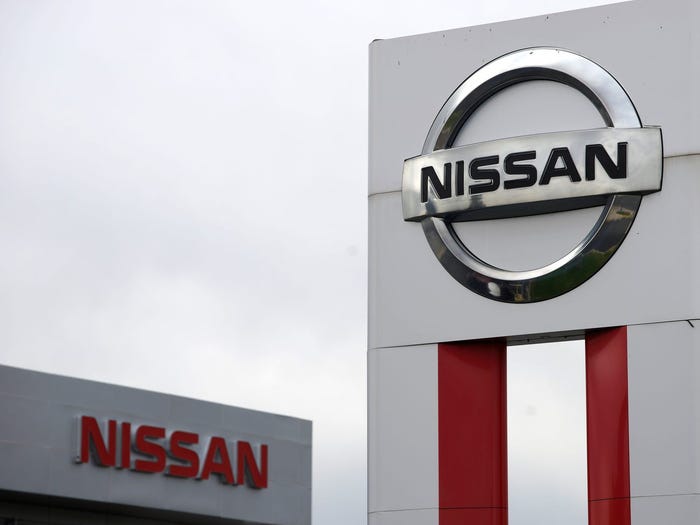 Nissan signs are seen outside a Nissan auto dealer in Broomfield, Colorado Google Maps