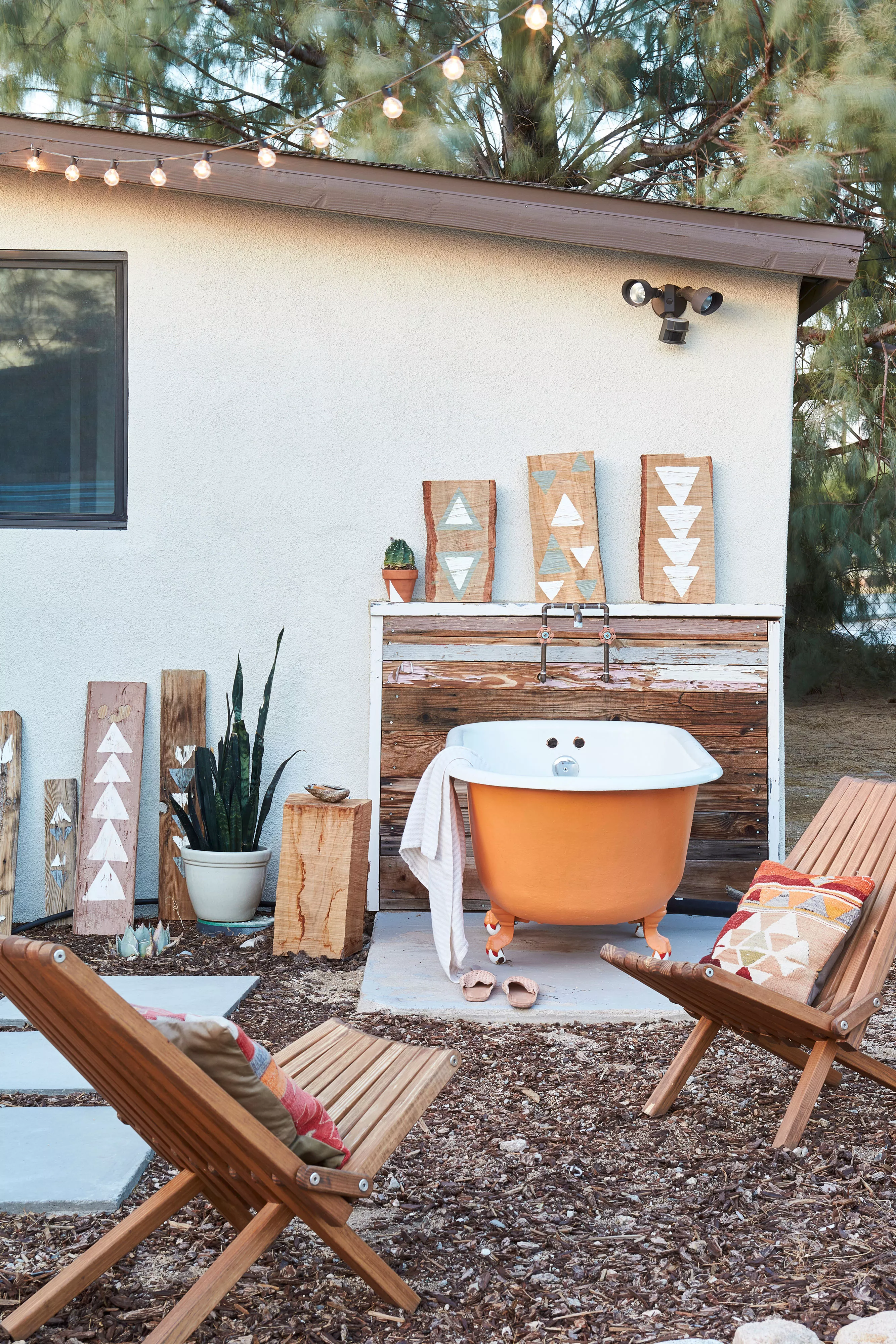 Backyard bathtub