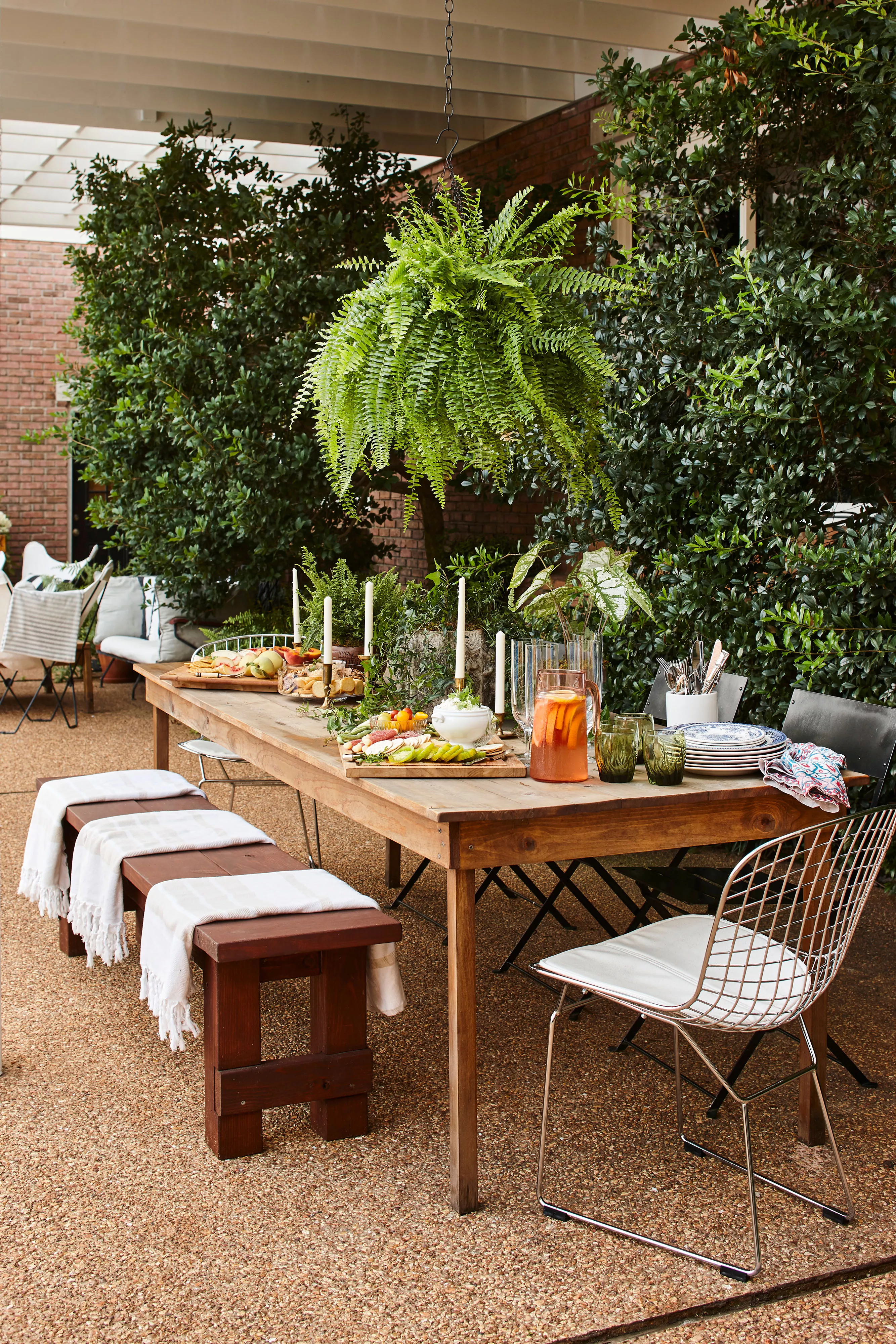 Backyard deck dining