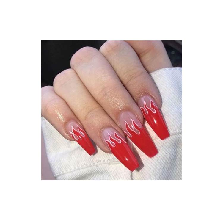 45 Hottest Red Long Acrylic Coffin Nails Designs You Need To Know ...