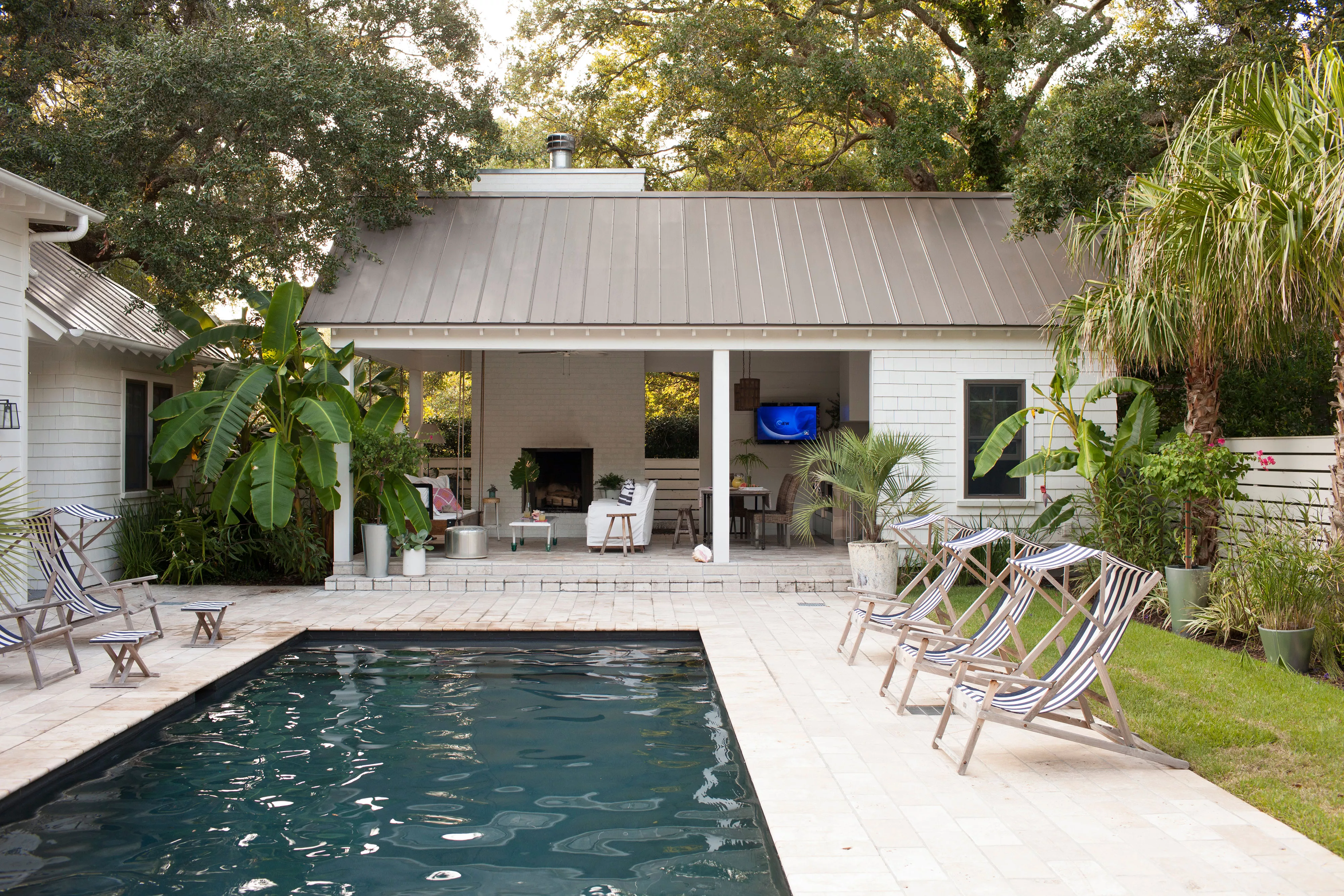 Pool lounge area