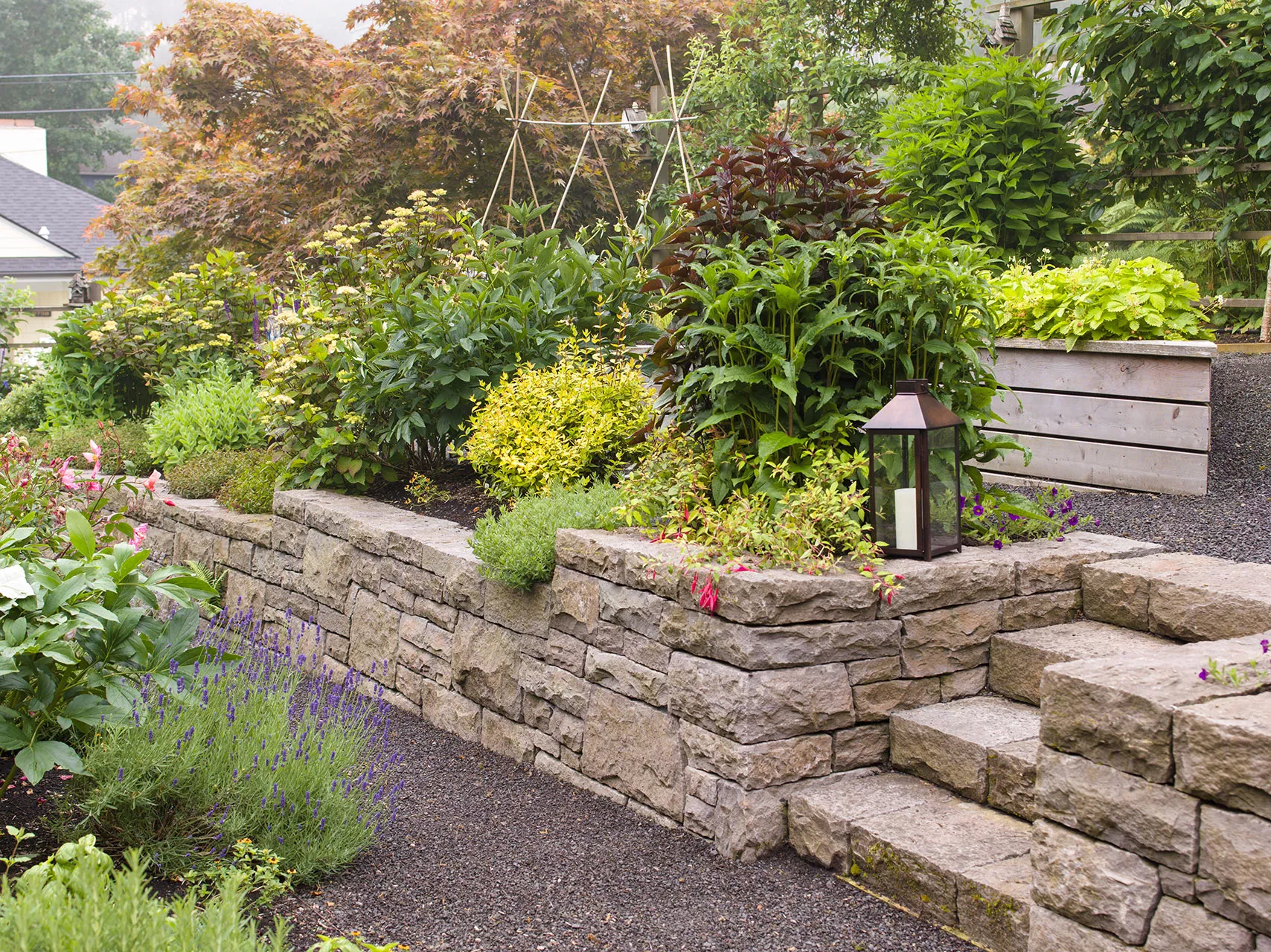 raised garden beds landscaping steps