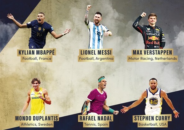 Đề cử giải Laureus World Sports Awards 2023: Messi đấu Mbappe và Nadal - 1