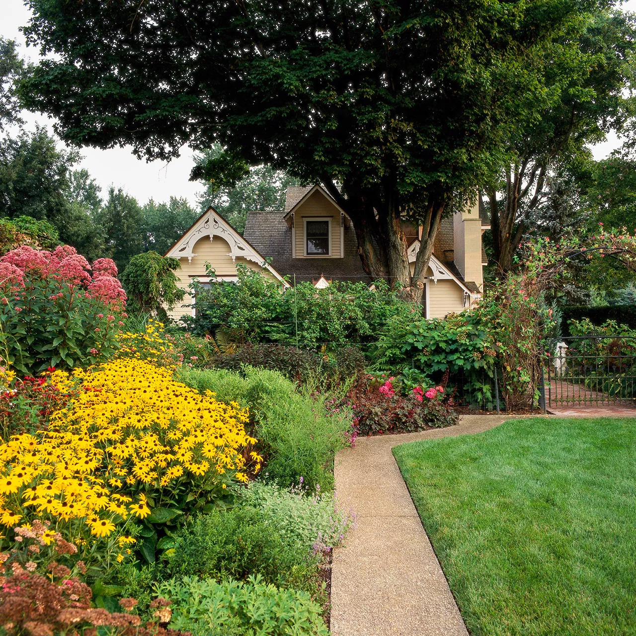 front home exterior flower garden landscaping