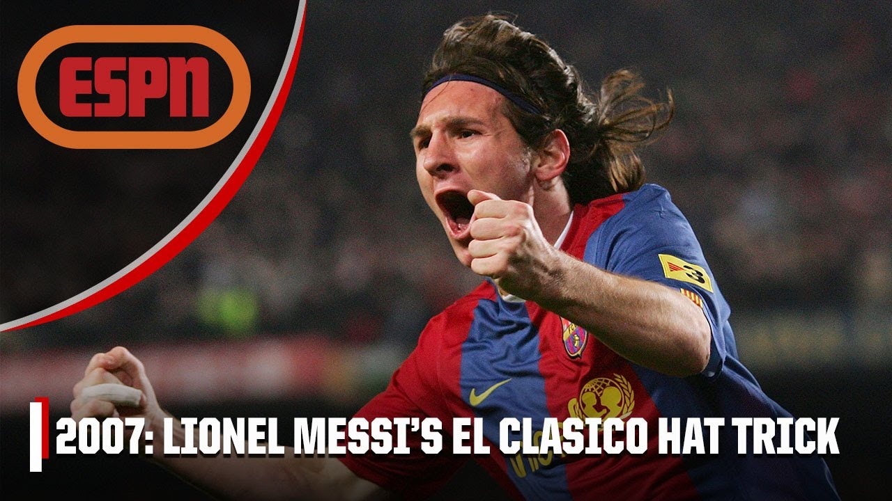 LIONEL MESSI SCORES HIS FIRST HAT TRICK IN EL CLASICO 2007 👏 | Iconic  Moments