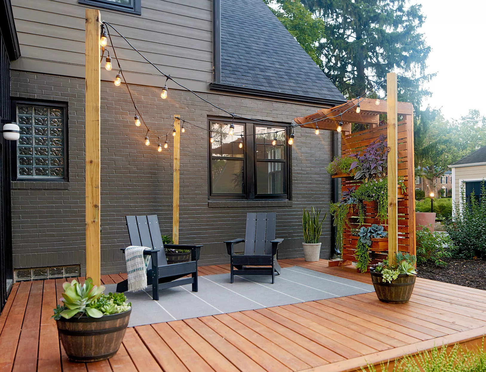 vertical garden modern deck back patio