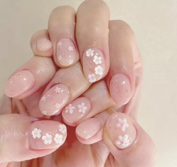 3D Flower Jelly Nails