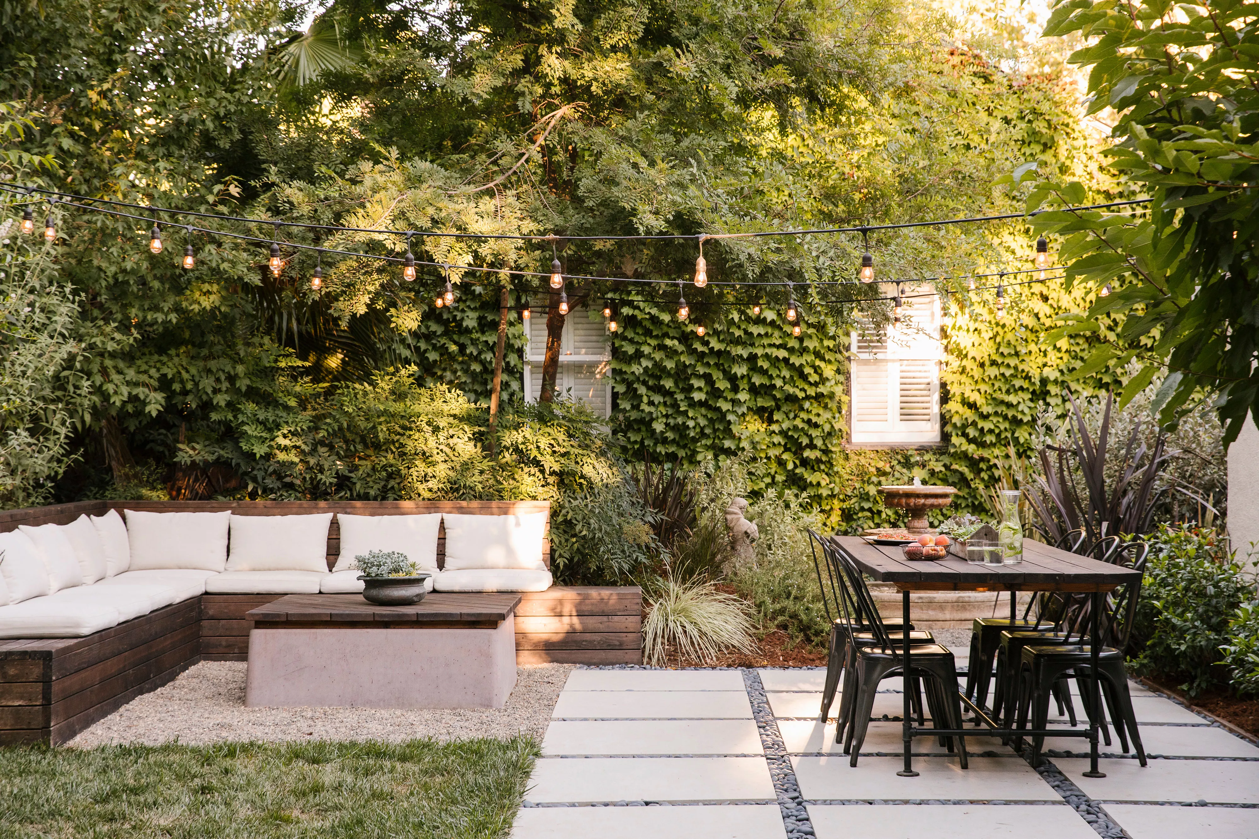 Backyard entertaining space